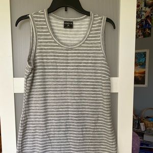 Grey and white striped dress